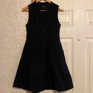 Banana‎ Republic eyelet black dress